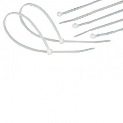 KIT 100 BRIDAS AUTOCIERRE 370x7,6 mm BLANCA