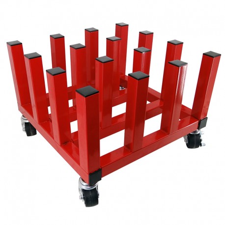 ESTRUCTURA CON RUEDAS PARA 16 ROLLOS (460 kg)
